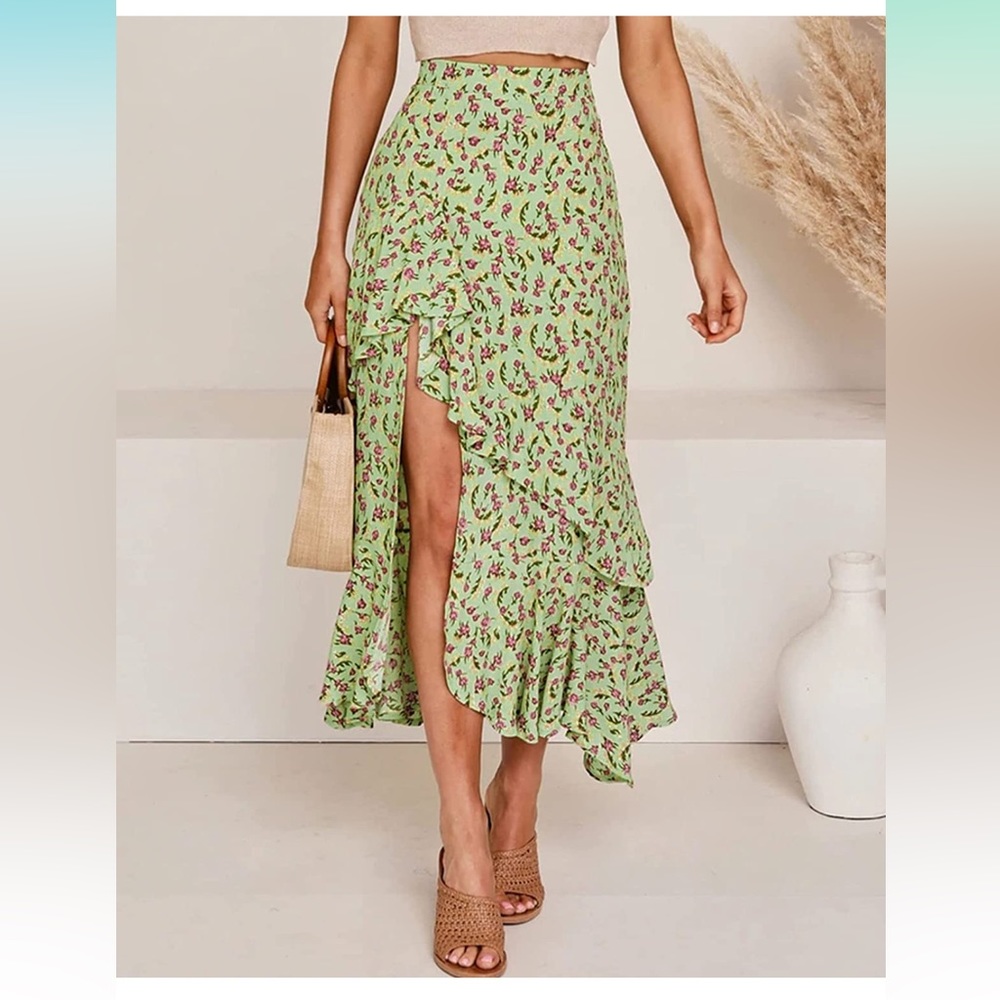 Boho High-Low Maxi Skirt, Small